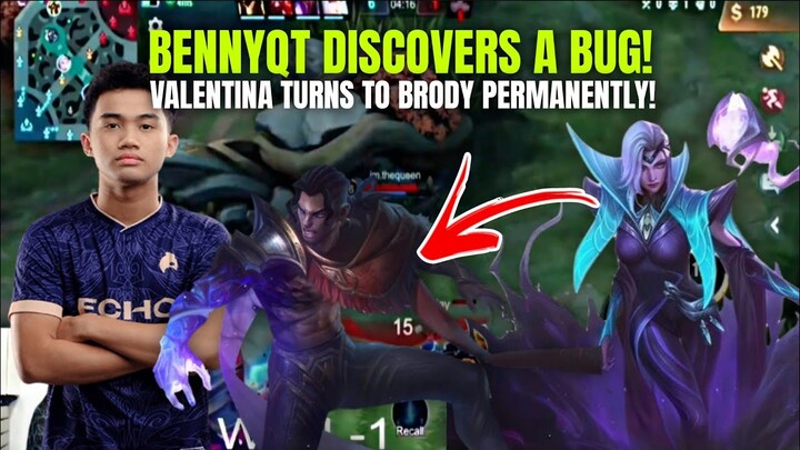 VALENTINA BUG THAT TURNS TO BRODY PERMANENTLY! DISCOVERS BY BENNYQTY IN LIVESTREAM MLBB