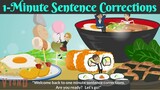 1 Minute Sentence Corrections | English Conversational Practice | Animated Video | Happy Fun English
