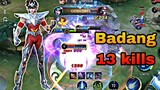 Badang 13 kills play Mobile Legends