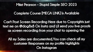 Mike Pearson course  - Stupid Simple SEO 2023 download