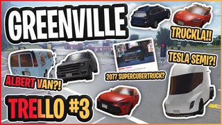 Greenville Trello #3 || TRUCKLA?! || TESLA SEMI?! || ALBERT VAN?! ||  Greenville ROBLOX