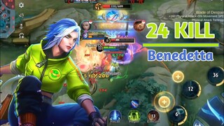 Benedetta Gameplay 24 Kill | Mobile Legends Gameplay
