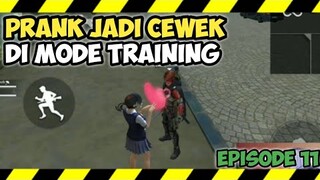 PRANK JADI CEWEK DI MODE TRAINING |FREE FIRE PRANK