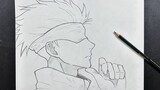 Anime sketch || how to draw gojo satoru step-by-step