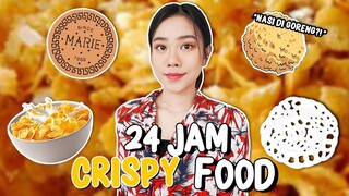 24 JAM MAKAN MAKANAN YANG GARING! NASI DI GORENG?!