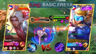 FREYA VS TOP GLOBAL LING | THE NEW TRASHTALKER | FREYA BEST ONE SHOT BUILD | MUST WATCH | MLBB