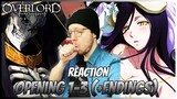 HOW HAVE I NEVER WATCHED THIS? | OVERLORD Opening 1-3 (+ Endings ) REACTION | Anime OP Reaction