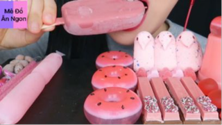 Thử thách ăn đồ màu hồng phần 2 #asmr #mukbang