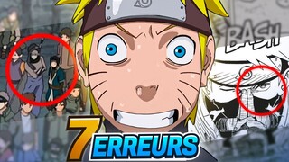 7 ERREURS dans NARUTO !