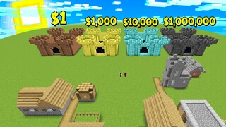 ถ้าเกิดว่า!! บ้านปราสาท คนรวย $1,000,000 เหรียญ VS บ้านปราสาท คนจน $1 เหรียญ - (Minecraft)