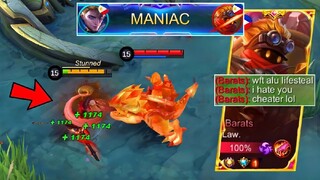 Reason Why Barats Users Hate my Alucard! | Crazy Unlimited Lifesteal Hacccckkkkkkkk!!