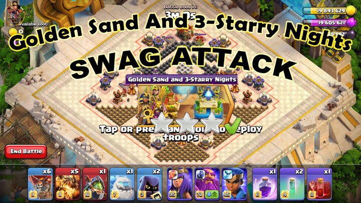 Get 3 Star in Golden Sand And 3-Starry Nights Challenge | Clash of Clans | @AvengerGaming71