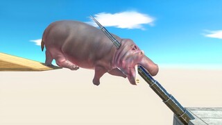 Jump Over Deadly Spike and Goro - Animal Revolt Battle Simulator