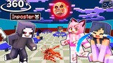 KAWAII CHAN saving APHMAU and friends from IMPOSTER - Minecraft 360°