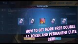 How to redeem more free Double 11 Lottery Token with free permanent elite skin Double 11 Lottery