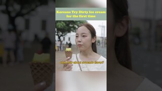 KOREANS Try DIRTY ICE CREAM in the PHILIPPINES 🤔 #shorts