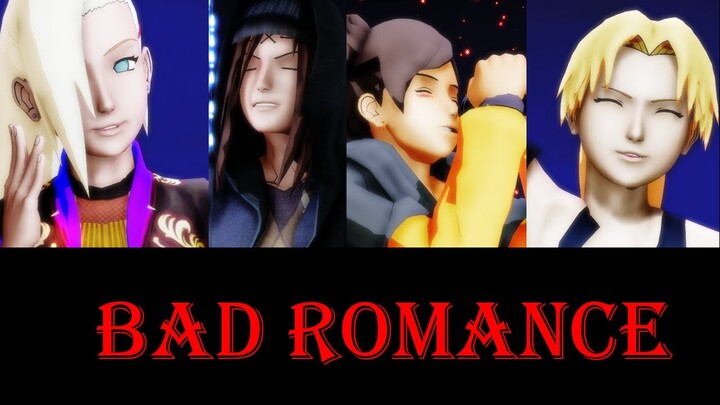 [MMD Naruto] Neji, TenTen, Ino&Temari - Bad romance (Halestorm)