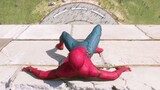 When Spiderman can't find the building, the way to go upstairs is laughable