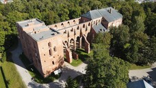 A medieval castle church built by crusaders in Tartu, Estonia