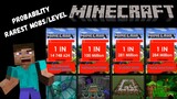 MINECRAFT PROBABILITY RAREST MOBS- LEVEL | Mister Ranker 2020 | minecraft game