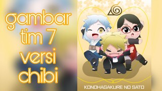 gambar tim 7 versi chibi😋😍 Boruto Mitsuki Sarada Fanart