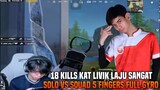 18 Kills Kat Livik Laju Sangat !! Solo Vs Squad  5 Fingers Full Gyro Naeem Gameplay | Pubg Mobile