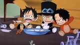 If the three Luffy brothers let Akainu take (below)