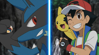 Ash now has his own Lucario during his travels, and it can even mega evolve!