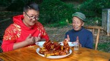 Countryside Recipe & Mukbang | Xinjiang Spicy Mutton Trotters