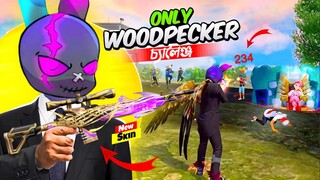 RANK এ নতুন গান স্কিন সহ ONLY WOODPECKER CHALLENGE 😱 কোনো DIAMOND ছাড়াই পাওয়া ভয়ানক GUN SKIN 😵