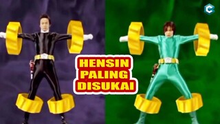 Hensin  super sentai paling disukai penggemar