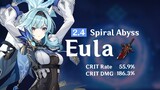 【2.4 New Abyss】Eula 1/8/10 | Spiral Abyss Floor 12 - [Genshin Impact]
