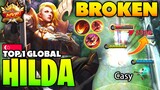 Broken DMG Executor! Top 1 Hilda With 4100+ Matches | Top 1 Global Hilda Gameplay ~ Mobile Legends