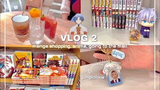 vlog 2: manga unboxing, shopping, going to the mall, anime, coffee 📦🛒