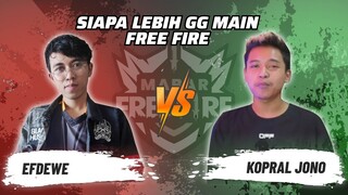 Efdewe vs Kopral Jono: Adu Skill! Siapa Lebih Hebat? | Mabar Free Fire Match 19 #short
