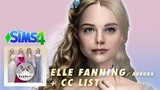 SIMS 4 | CAS | ELLE FANNING as Aurora from Maleficent 😈 - Speed CC build + CC LIST