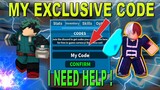 My Exclusive Code + New One Piece Game & I Need Help ! | Boku No Roblox: Remastered |Roblox MHA Game