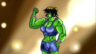 Fitness Lady Turns into She Hulk Amazing Transformation