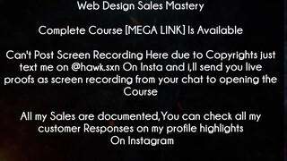 Web Design Sales Mastery Course download