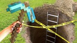 I dug a real hole using ONLY a Minecraft pickaxe