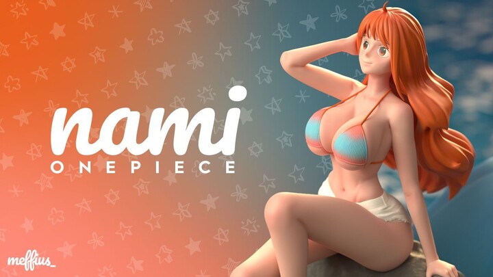 Nami 🍊 | Sculpting and Render | Timelapse