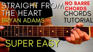 Bryan Adams - Straight From The Heart Chords (EASY GUITAR TUTORIAL) for Acoustic Cover