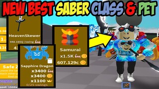 SABER SIMULATOR LATEST UPDATE GETTING SAMURAI CLASS AND HATCHING THE BEST DOUBLE MOON PET