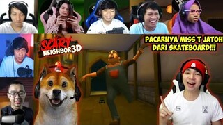 Reaksi Gamer Ngeprank Pacarnya Miss T Jatoh Dari Skateboard'nya, AUTO NYUNGSEP!😂 | Scary Neighbor 3D