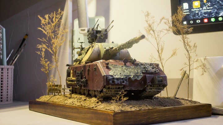 坚不可摧的超重型坦克-鼠式1/35，超帅的坦克世界鼠爷3D涂装还原