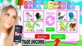 *SIRI* DECIDES What I TRADE In Adopt Me.. (Roblox)