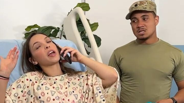 Woman joked about being pregnant with a soldier