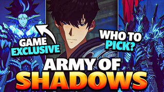 HOW DO SHADOW SOLDIERS WORK? WHO TO PICK & INVEST INTO! | Solo Leveling: ARISE