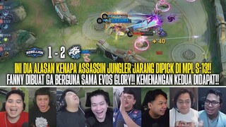 FANNY VINCENT DIBUAT GA MAIN SAMA EVOS GLORY!! REAKSI STREAMER RBL ZION 1-2 EVOS GLORY MPL ID S13!!