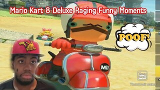 Poofesure: Playing Mario Kart 8 Deluxe Without The Antenna Raging and Funny Moments | Reaction